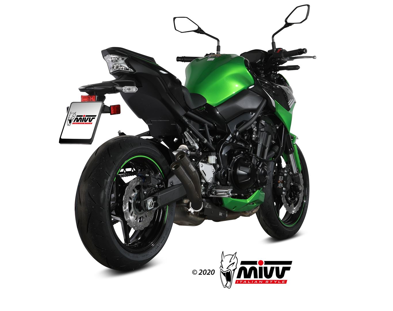 Mivv Double Gun Slip-On Exhaust for Kawasaki Z900 2020-22