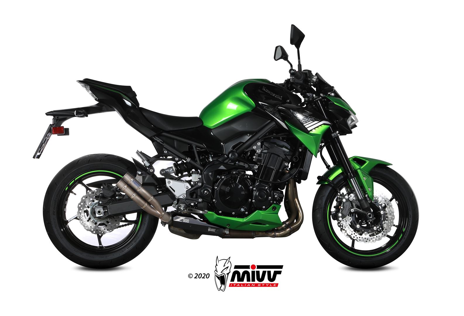Mivv Double Gun Slip-On Exhaust for Kawasaki Z900 2020-22