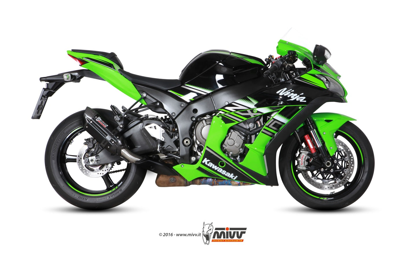 Mivv Sound Black Slip-On Exhaust for Kawasaki ZX-10R 2016-22