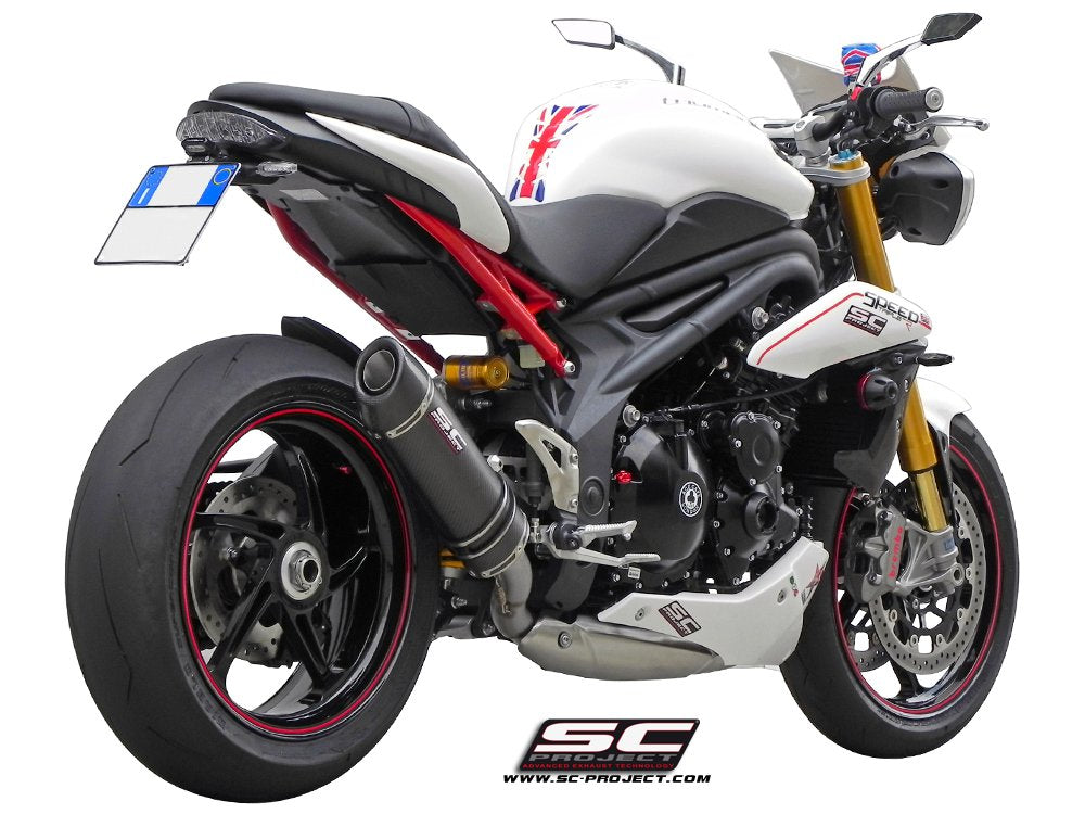 SC Project Oval Lower Position Exhaust for TRIUMPH SPEED TRIPLE 1050 (2011-15)