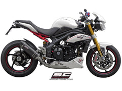 SC Project Oval Lower Position Exhaust for TRIUMPH SPEED TRIPLE 1050 (2011-15)