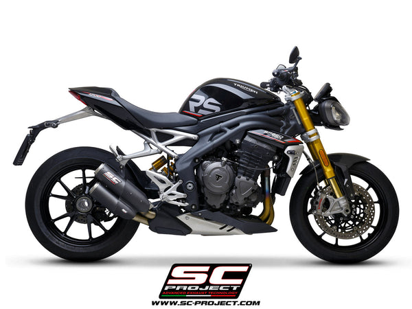 SC Project Twin CR-T Slip-On Exhaust for Triumph Speed Triple 1200 RS 2021-23