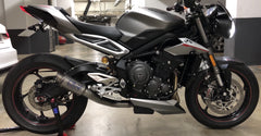 Racefit Growler Slip-On Exhaust for Triumph Street Triple 2015-18