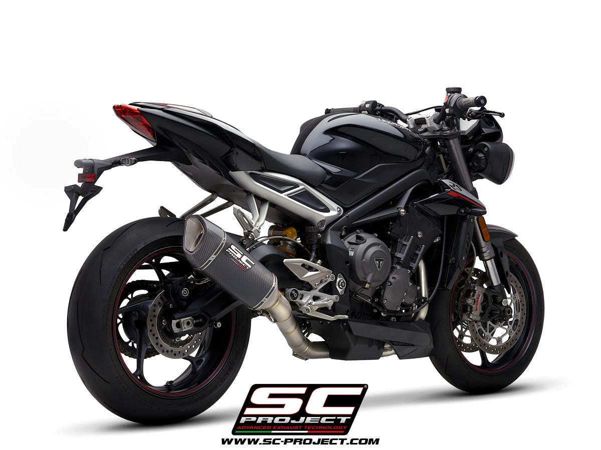 SC Project SC1-R Full Exhaust System 3-1 For Triumph Street Triple RS 2020-22 (high position)