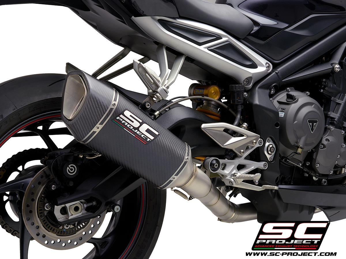 SC Project SC1-R Full Exhaust System 3-1 For Triumph Street Triple RS 2020-22 (high position)