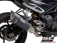 SC Project SC1-R Full Exhaust System 3-1 For Triumph Street Triple RS 2020-22 (high position)