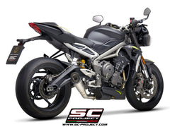 SC Project S1 Slip-On Exhaust For Triumph Street Triple RS 2020-22
