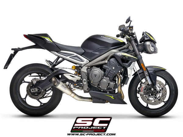 SC Project S1 Slip-On Exhaust For Triumph Street Triple RS 2020-22