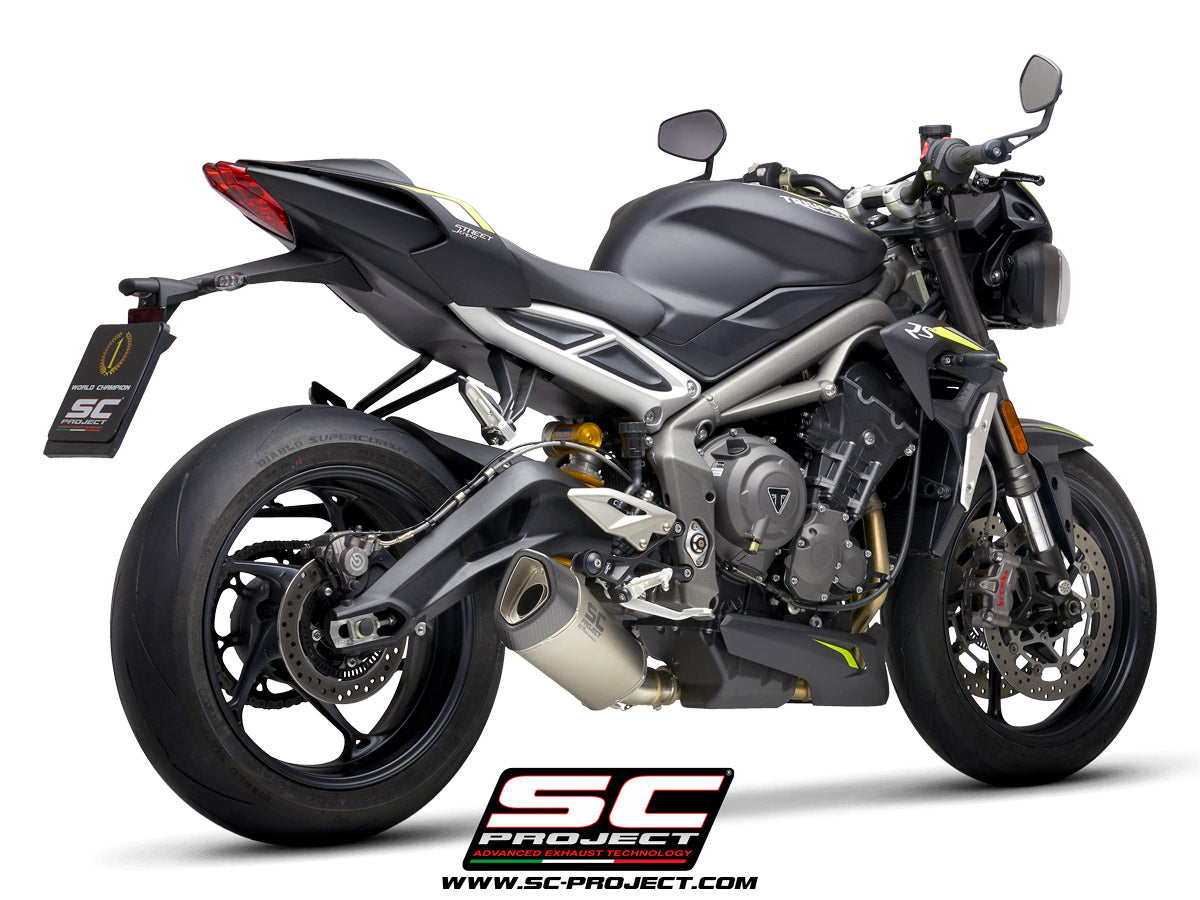 SC Project SC1-R Slip-On Exhaust for Triumph Street Triple RS 2020-22