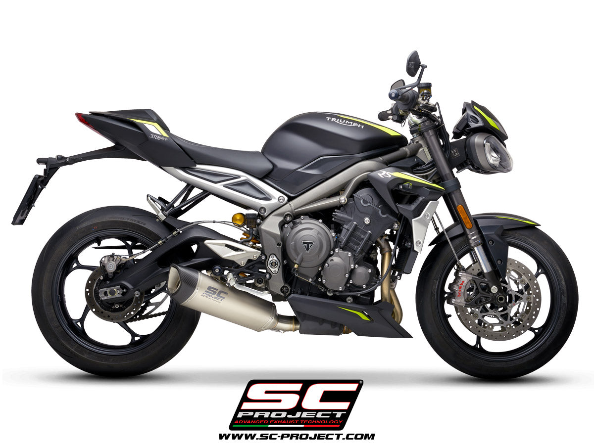 SC Project SC1-R Slip-On Exhaust for Triumph Street Triple RS 2020-22