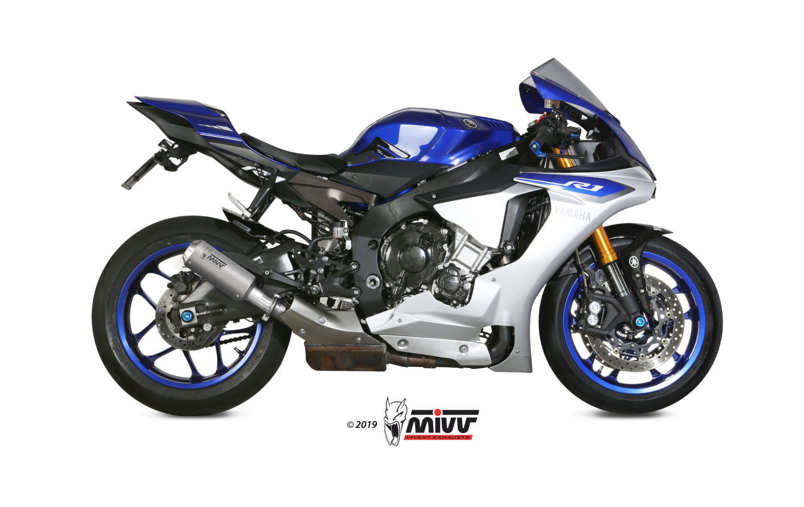 Mivv MK3 Slip-On Exhaust for Yamaha R1 2015-22