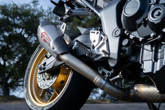 Yoshimura AT2 Stainless Steel Slip-On Exhaust for Honda CB1000 Hornet