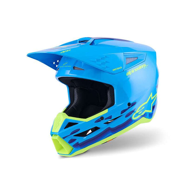 Alpinestars Sm3 Force Helmet Cyan Glossy