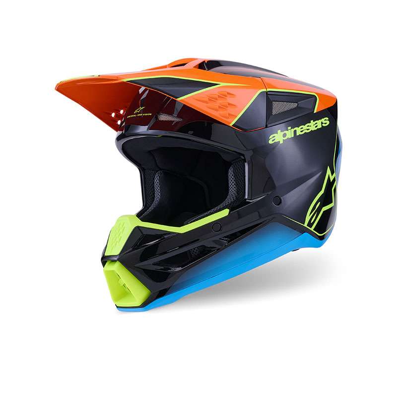 Alpinestars Sm3 Fray Helmet Black Orange Yellow