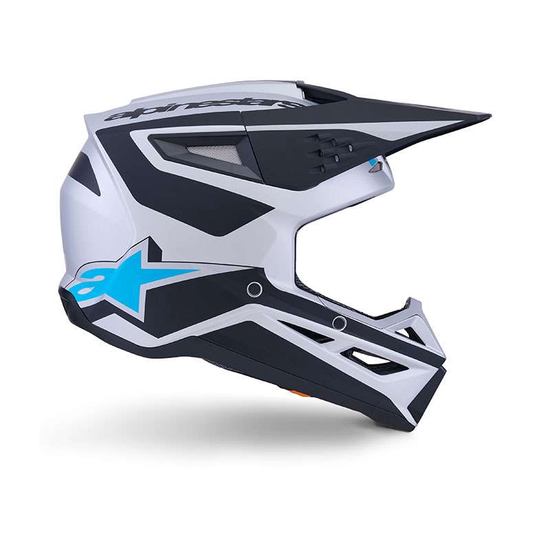 Alpinestars Sm3 Heat Helmet Silver Blue