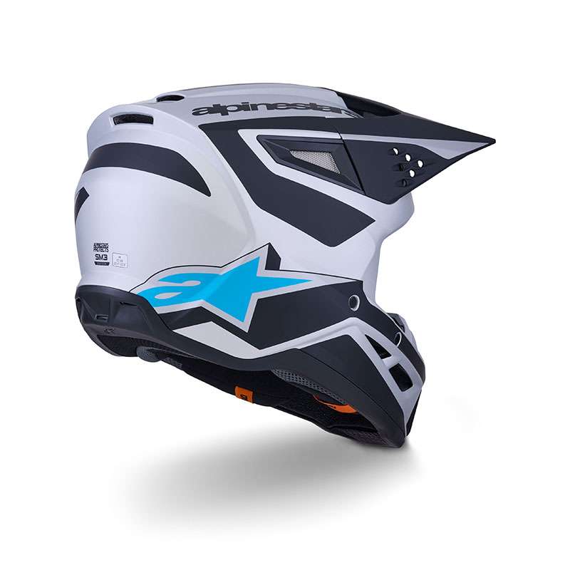 Alpinestars Sm3 Heat Helmet Silver Blue