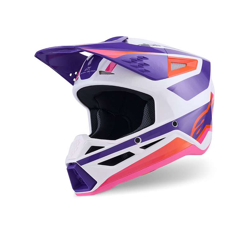 Alpinestars Sm3 Heat Helmet White Purple