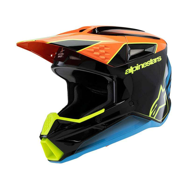 Alpinestars S-m3 Youth Fray Helmet Orange Yellow