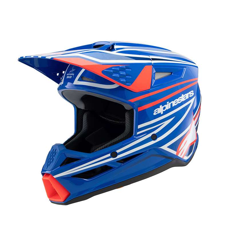 Alpinestars S-m3 Youth Wurx Helmet Blue Red