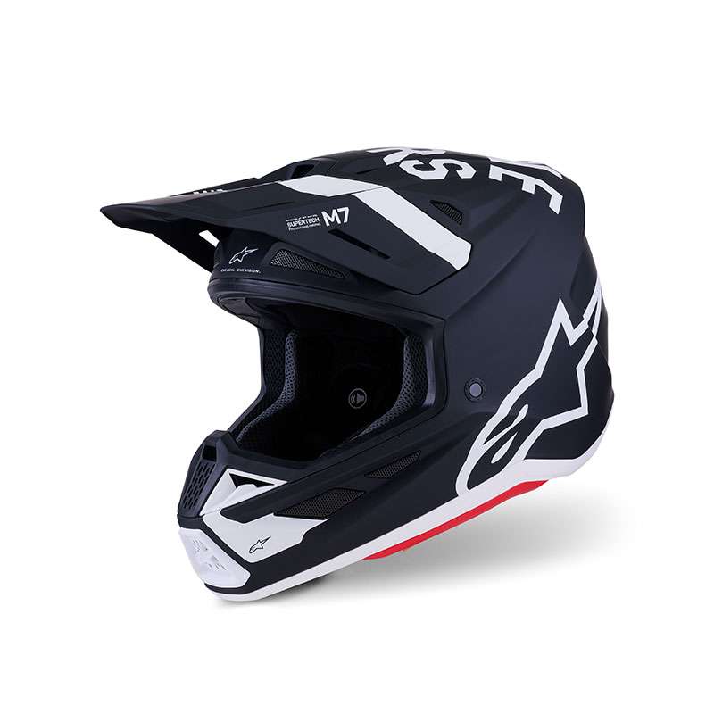 Alpinestars Sm7 2206 Dasher Helmet Black White Matt
