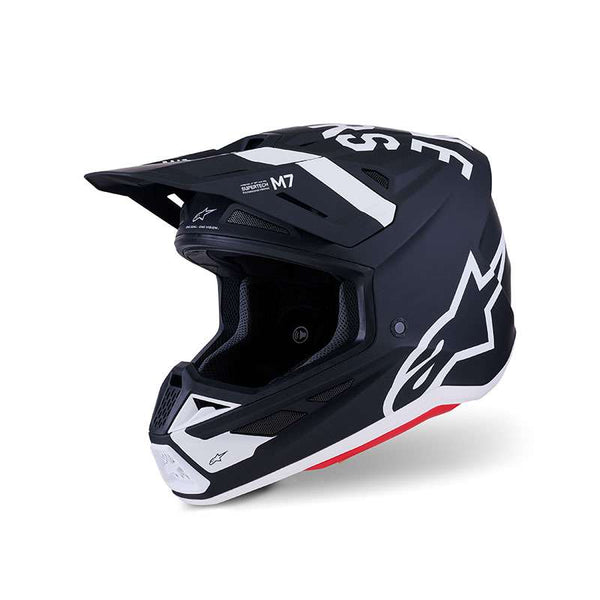Alpinestars Sm7 2206 Dasher Helmet Black White Matt