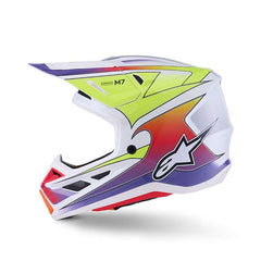 Casco Alpinestars Sm7 Fuse White Yellow Purple