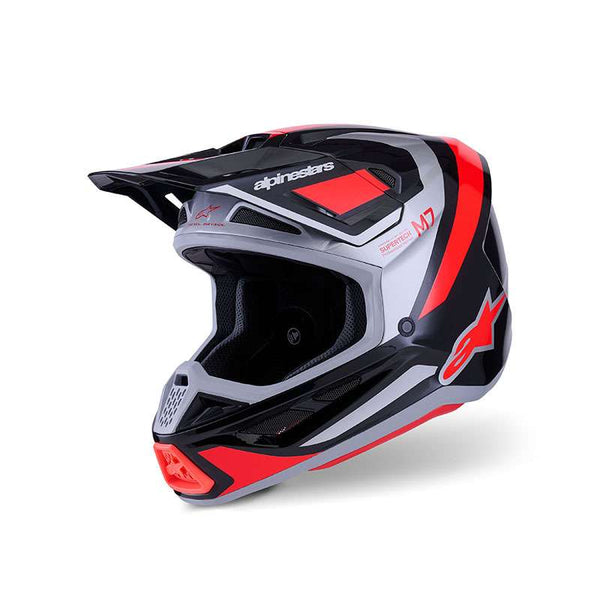 Alpinestars Sm7 Rise Helmet Black Silver Red