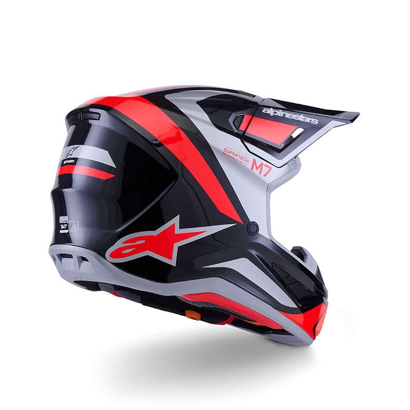 Alpinestars Sm7 Rise Helmet Black Silver Red