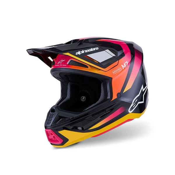 Alpinestars Sm7 Rise Helmet Black Yellow Pink