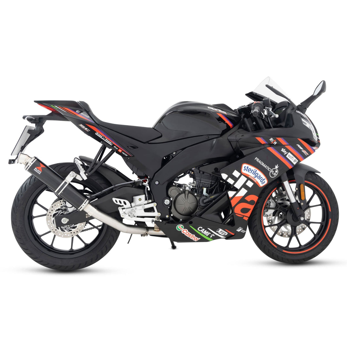 Aprilia RS 125 350mm round silencer BN35R