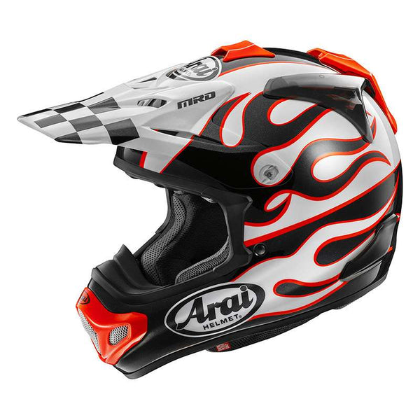 Arai Mx-v Evo Flame Helmet White