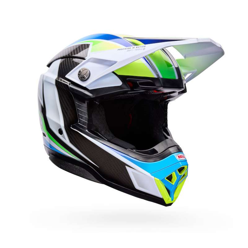 Bell Moto-10 Spherical Grid Helmet White Blue