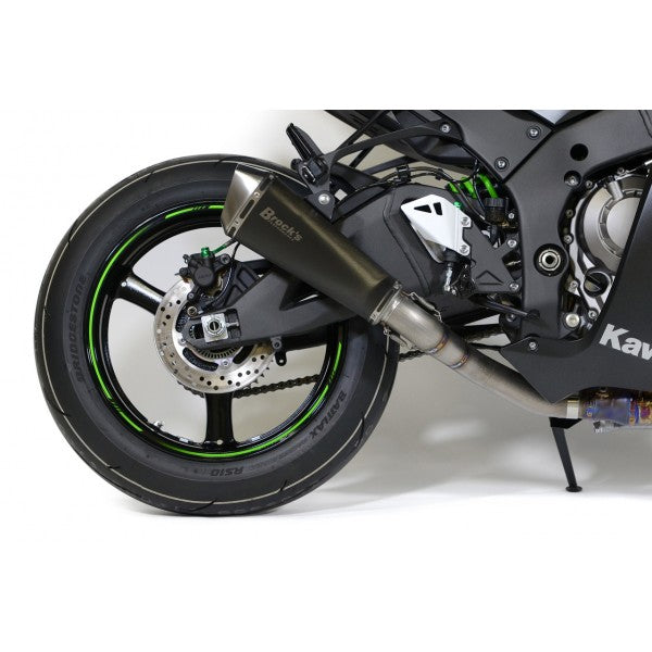 Brocks Predator Slip-On (3/4 System) w/ Electro-Black Stainless Muffler for Kawasaki ZX-10R