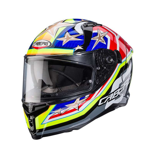 Caberg Avalon X Track Helmet Yellow Red Blue