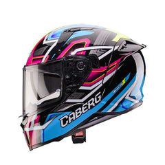 Caberg Avalon X Brama Helmet Light Blue Yellow Fuchsia