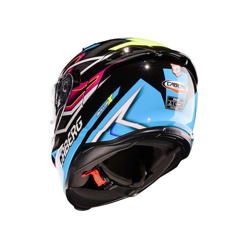 Caberg Avalon X Brama Helmet Light Blue Yellow Fuchsia