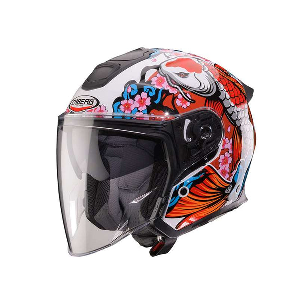 Caberg Flyon 2 Koi Helmet White Red Orange Blue