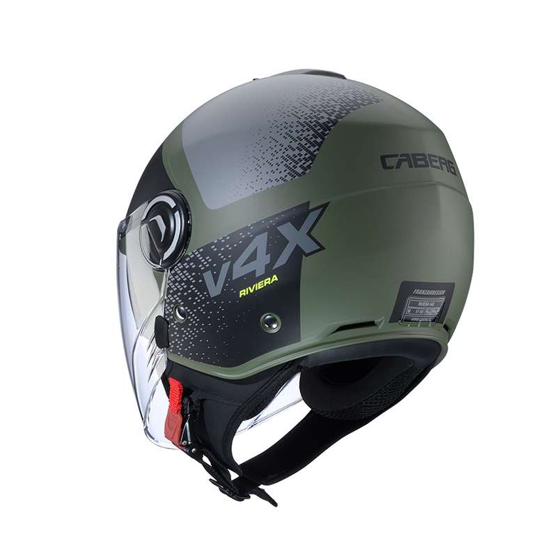 Caberg Riviera V4x Alpha Helmet Green Matt