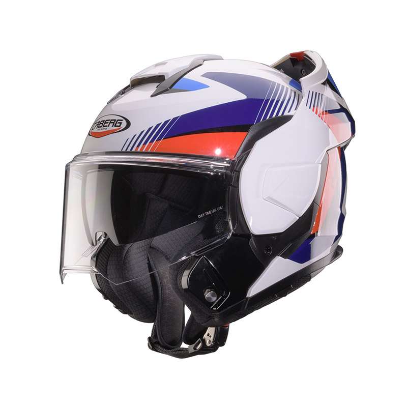 Caberg Trip Lunar Modular Helmet White Red Blue