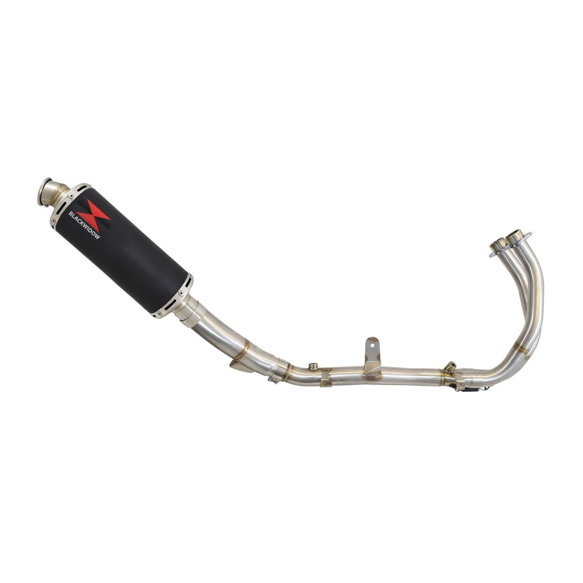 Performance Exhaust System 300mm Round Black Stainless Silencer for Honda CB500F 2024-2025