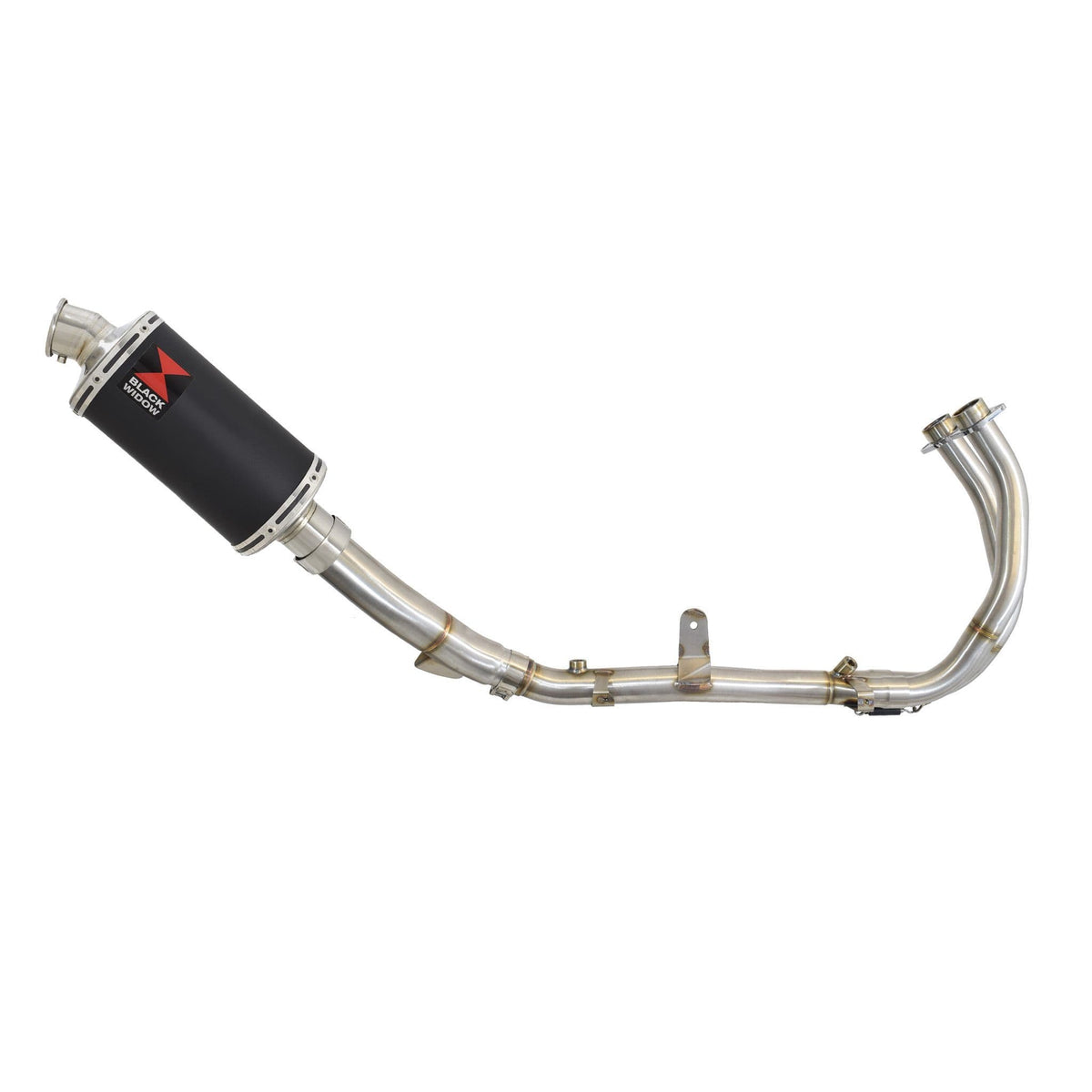 Performance Exhaust System 230mm Oval Black Stainless Silencer for Honda CB500 Hornet 2024-2026