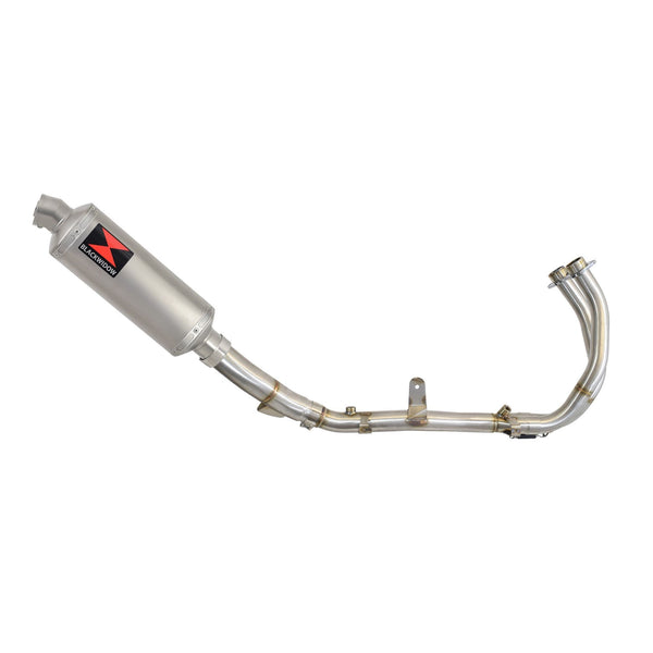 Performance Exhaust System 300mm Hexagonal Stainless Silencer for Honda CB500 Hornet 2024-2026