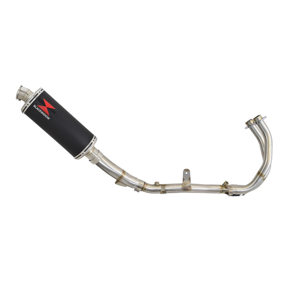 Performance Exhaust System 300mm Oval Black Stainless Silencer for Honda CB500 Hornet 2024-2026