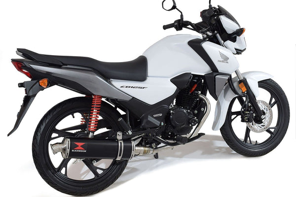 400mm Black Oval Stainless Steel Silencer Exhaust System for Honda CB125F 2021-2024