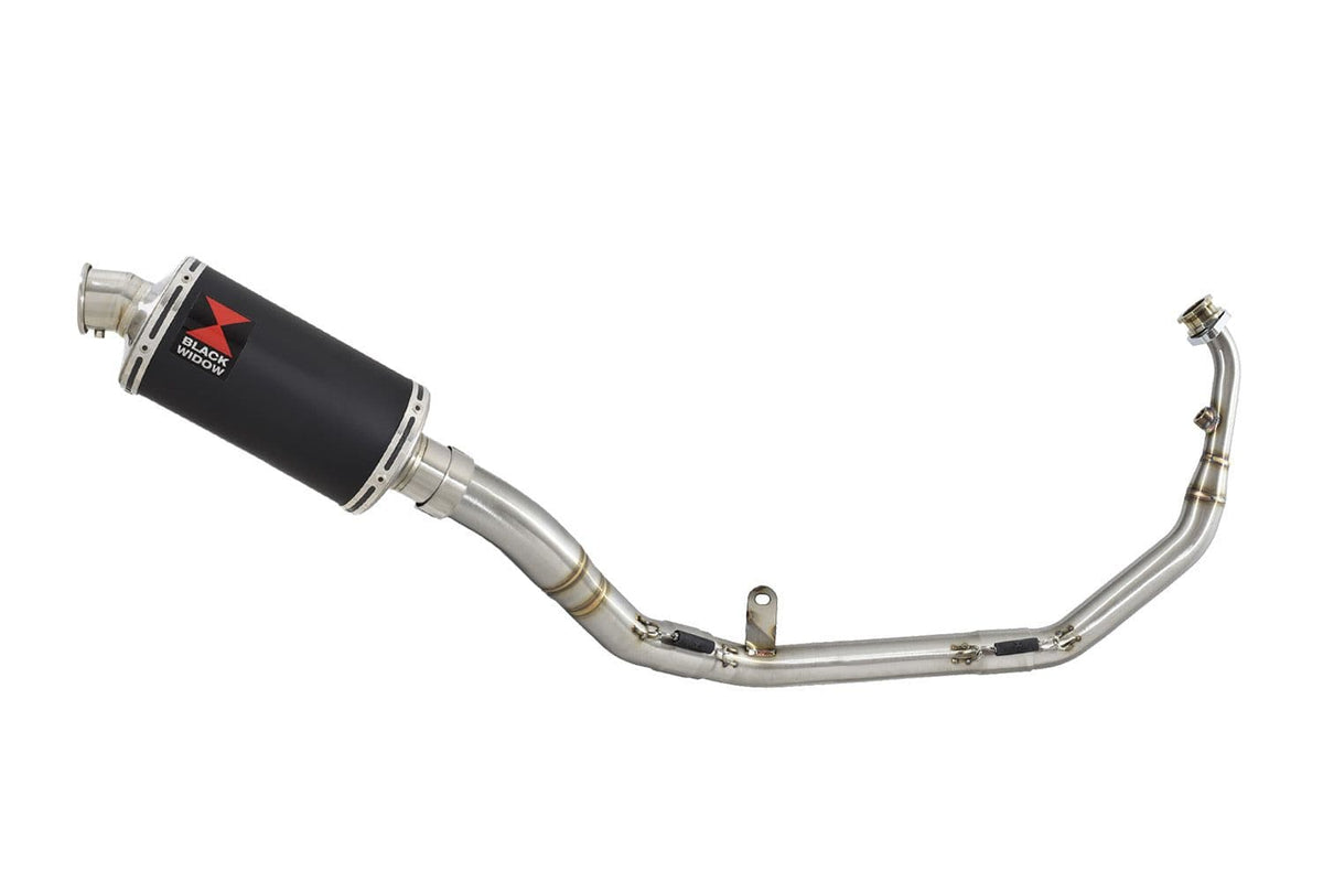 230mm Oval Black Stainless Silencer Exhaust System for Honda CB125R Neo Sports Cafe 2021-2023