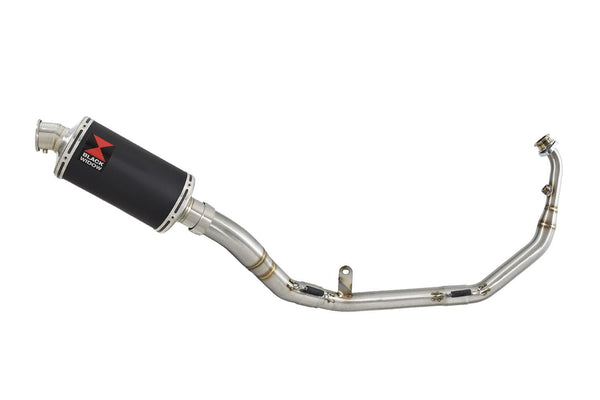 230mm Oval Black Stainless Silencer Exhaust System for Honda CB125R Neo Sports Cafe 2021-2023