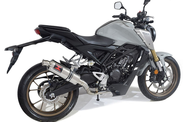 300mm Round Stainless Silencer Exhaust System for Honda CB125R Neo Sports Cafe 2021-2023