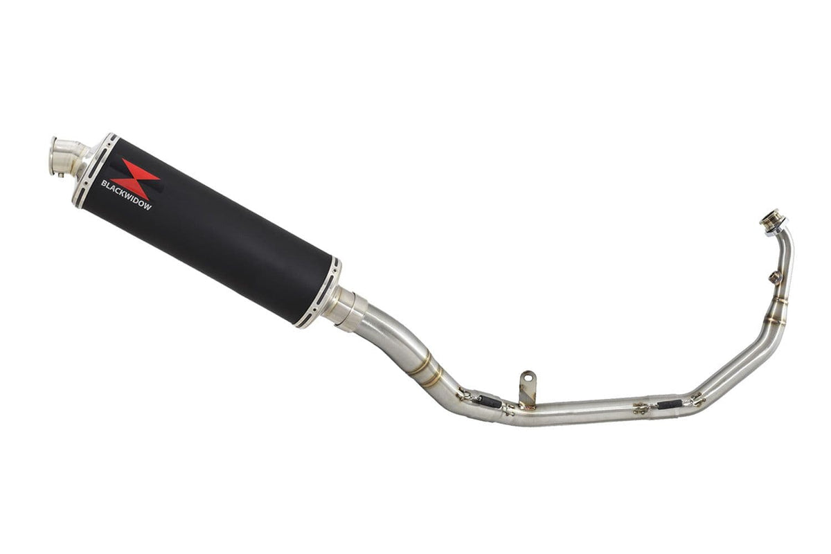 400mm Oval Black Stainless Silencer Exhaust System for Honda CB125R Neo Sports Cafe 2021-2023