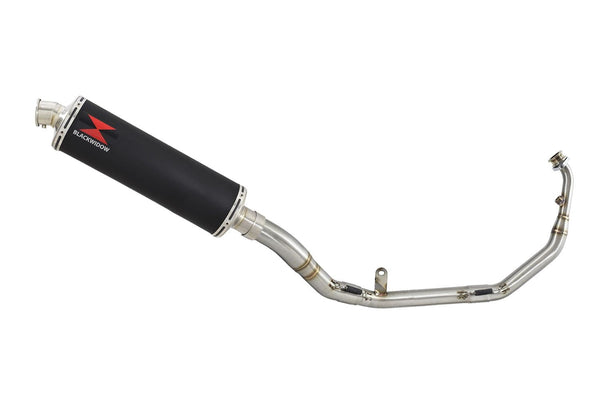 400mm Oval Black Stainless Silencer Exhaust System for Honda CB125R Neo Sports Cafe 2021-2023