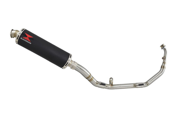 400mm Round Black Stainless Silencer Exhaust System for Honda CB125R Neo Sports Cafe 2021-2023